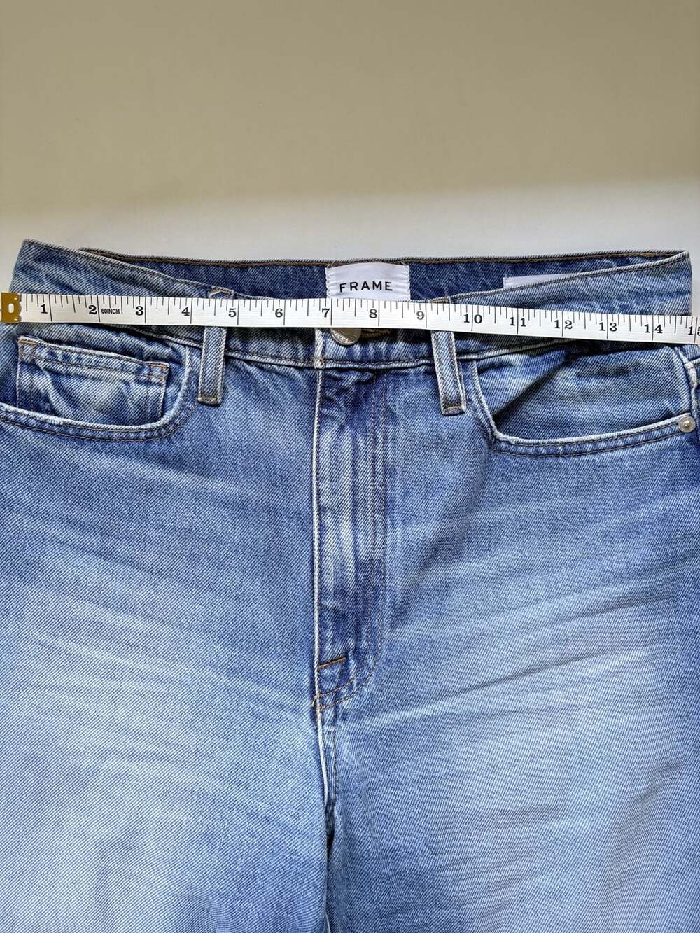 FRAME Le Jane Crop High-Rise Straight Leg Jeans Ladies Size 27/US 4 - Picture 4 of 12